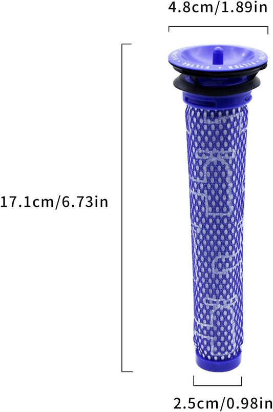 Vacuum V6 filters compatible for Dyson DC58, DC59, V6, V7, V8 pre filters 965661-01 Replacement Parts 2 Pack