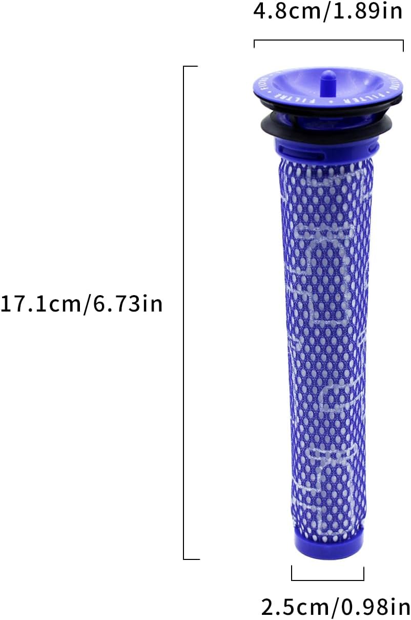 Vacuum V6 filters compatible for Dyson DC58, DC59, V6, V7, V8 pre filters 965661-01 Replacement Parts 2 Pack